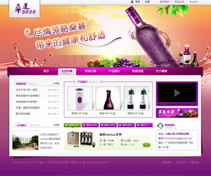 紫色葡萄酒网站模板